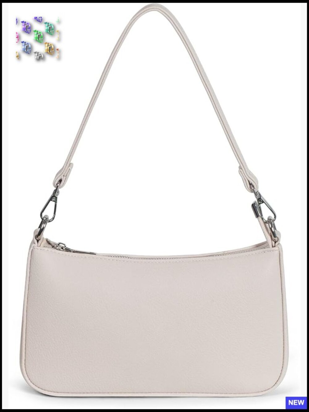 Y2K Small Shoulder Bag with 2 Removable Straps Cross Body Clutch Purse Handbag